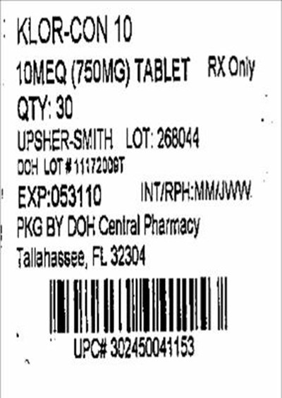 Principal Display Panel (10mEq (750 mg) Label)